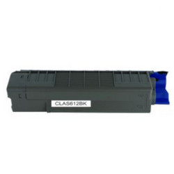 Black toner cartridge 8000 pages for OKI C 612