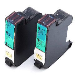 Pack of 2 cartridges XL inkjet blue 2x42 ml for FRANCOTYP PostBase FP 45