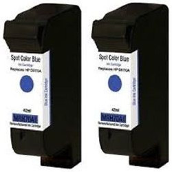 Pack of 2 cartridges ink blue postal 2x42ml for PITNEY BOWES DP 200