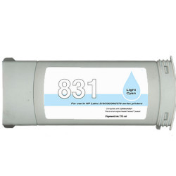 Cartouche N°831 d'encre cyan clair 775ml pour HP Latex 335