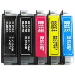 Pack of 4 cartridges BK 1C 1M  1Y for BROTHER Fax 1355
