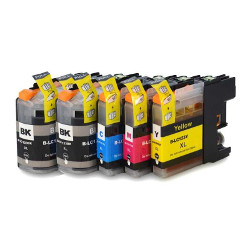 Pack of 5 inks 2xBK 20.6ml and CMY 10ml for BROTHER DCP J132