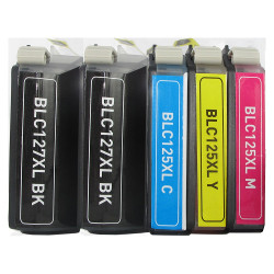 Pack of 5 inks XL 2xBK 28ml CMY 16.6ml for BROTHER MFC J4710