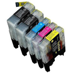 Pack of 5 inks XL 2xBK C/M/Y for BROTHER MFC J6910