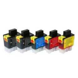 Pack 5 cartouches 2x BK 20ml, 3x 12ml CMY pour BROTHER MFC 640