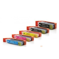 Pack 5 colors black 25ml BK CMY 4x 11ml for CANON Pixma TS 6200