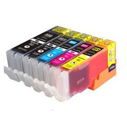 Pack 5coul bk 19ml cmy et bk photo x 9ml  pour CANON MX 870