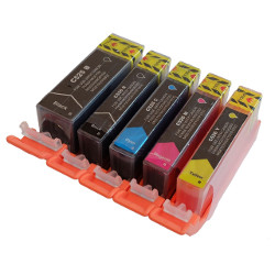 Pack 5 colors: black BK 16ml BCMY 8.4ml for CANON Pixma MG 5150