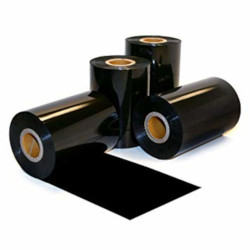 Pack of 6 ribbons cire black 55mm x 74M encrage extern, mandrin carton 1/2