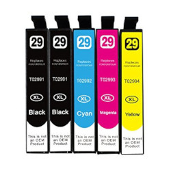 Pack N°29XL 5 cartridges - 3 colors 2xBK CMY for EPSON XP 255