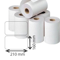 2 rolls de ticket thermique couché 60 microns 210mmx160M for ZEBRA TTP 8000