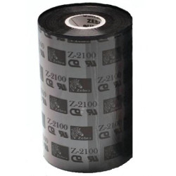 Carton de 12 rubans transfert thermique noir en cire qualite 2100 60mmx450m pour ZEBRA 105 SL