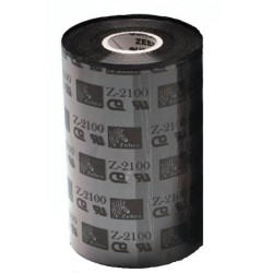 Carton de 12 ribbons thermal transfer black en cire qualite 2100 89mmx450m for ZEBRA ZE500-4