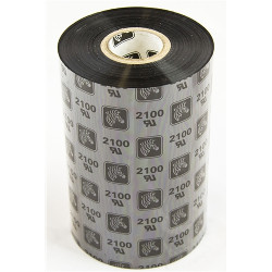Carton de 12 ribbons thermal transfer black en cire qualite 2100 110mmx450m for ZEBRA ZE500-6