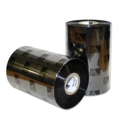 Carton de 12 rubans transfert thermique couleur noir en cire 156mmx450M pour ZEBRA ZE500-6
