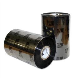 Carton de 12 rubans qualité 2300 transfert thermique couleur noir en cire 40mmx450m pour ZEBRA 110PAX4