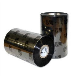 Carton de 12 ribbons qualité 2300 thermal transfer color black en cire 40mmx450m for ZEBRA ZE500-4