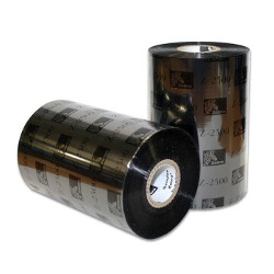 Carton de 12 ribbons qualité 2300 thermal transfer color black en cire 60mmx450m for ZEBRA 110PAX4