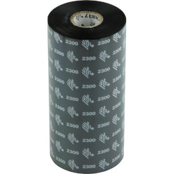 Carton de 12 ribbons qualité 2300 thermal transfer color black en cire 170mmx450m for ZEBRA Z6M Plus
