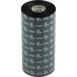 Carton de 12 rubans qualité 2300 transfert thermique couleur noir en cire 170mmx450m pour ZEBRA ZM 600