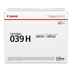 Cartridge N°039H black toner HC 25.000 pages for CANON iSensys LBP 351