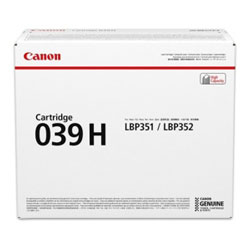 Cartridge N°039H black toner HC 25.000 pages for CANON ImageCLASS LBP351