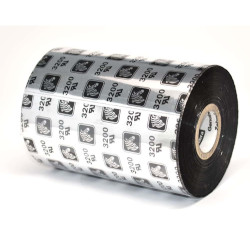 Carton de 6 ribbons qualité 3200 thermal transfer, black en cire resine 80mmx450m for ZEBRA ZE500-6