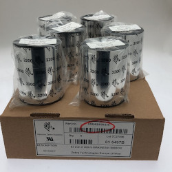 Carton de 6 ribbons 3200 thermal transfer black en cire resine 83mmx300m for ZEBRA ZE500-4