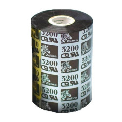 Carton de 6 rubans 3200 transfert thermique noir en cire resine 110mmx300m pour ZEBRA ZT 220
