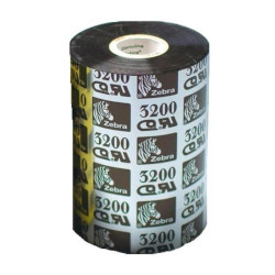 Carton de 6 rubans 3200 transfert thermique noir en cire resine 110mmx300m pour ZEBRA Z6M Plus