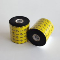 Carton de 6 ribbons qualité 3400 thermal transfer, black en cire resine 40mmx450m for ZEBRA Z4M Plus