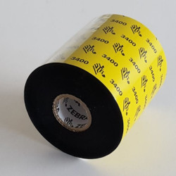 Carton de 6 ribbons qualité 3400 thermal transfer, black en cire resine 83mmx450m for ZEBRA S 600