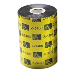 Carton de 6 rubans qualité 3400 transfert thermique, noir en cire resine 102mmx450m pour ZEBRA S 600