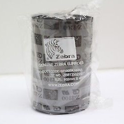 Carton de 6 ribbons qualité 3400 thermal transfer, black en cire resine 110mmx450m for ZEBRA ZE500-6