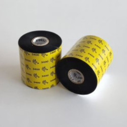 Carton de 6 ribbons qualité 3400 thermal transfer, black en cire resine 131mmx450m for ZEBRA ZM 600