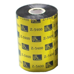 Carton de 6 rubans qualité 3400 transfert thermique, noir en cire resine 174mmx450m pour ZEBRA 170Xi4