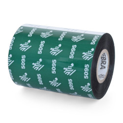 Carton de 6 ribbons thermal transfer, black en resine qualite 5095 83mmx300m for ZEBRA ZT 200