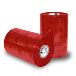 Carton de 6 ribbons qualité 5319 thermal transfer color red en cire 110mmx450m for ZEBRA ZM 600