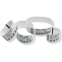Bracelet adhesifs acrylique permanent en polypropyléne blanc 25x279mm 1200pcs pour ZEBRA HC 100
