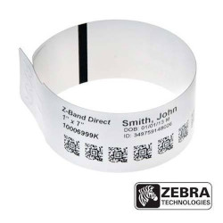 Bracelet adhesifs acrylique permanent en polypropyléne blanc 28x178mm 1800pcs pour ZEBRA HC 100