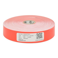 4 roul. de 350 etiquettes red pour bracelet 25x254mm for ZEBRA TLP 2824