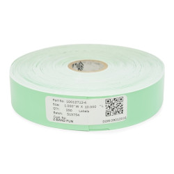 4 roul. de 350 etiquettes vert pour bracelet 25x254mm for ZEBRA TLP 2824