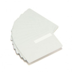 500 cartes PVC blanc avec encart de signature 0.76mm pour ZEBRA P 110m