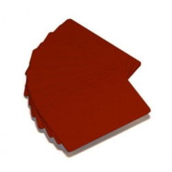 500 cartes PVC rouge 0.76mm, teinté dans la masse pour ZEBRA P 110m