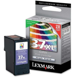 Cartouche N°37XL jet d'encre couleur 500 pages pour IBM-LEXMARK X 4630