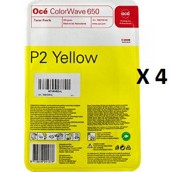 Pack de 4 toners jaune perle P2 4x500g 6874B001 pour OCE ColorWave 650