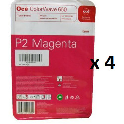 Pack de 4 toners magenta perle P2 4x500g 6874B003 pour OCE CW 650