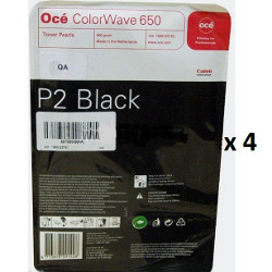 Pack of 4 toners black perle P2 6874B004 for OCE ColorWave 650
