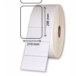 2 bobines d'etiquettes velin transfert thermique 210X298mm 500etiq/bobine pour ZEBRA ZT 420