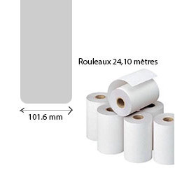 16 rollers de tickets papier thermique, 80 microns 101.6mmx24.10m for ZEBRA RW 420